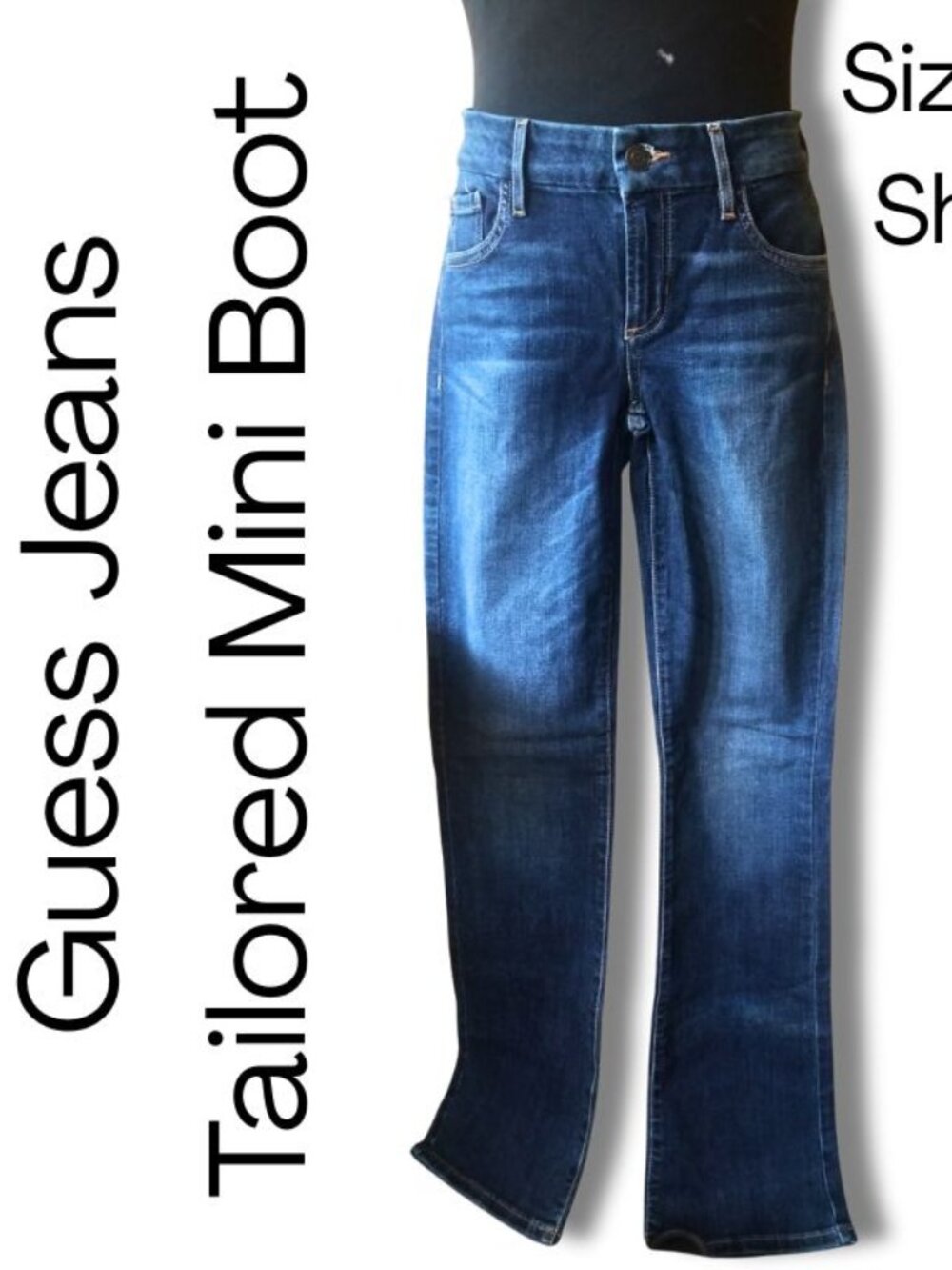 Guess Tailored Mini Bootcut Jeans Blue 26 Short